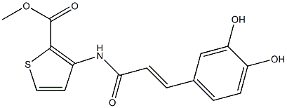 3-[(E)-3-(3,4-Dihydroxyphenyl)acryloylamino]thiophene-2-carboxylic acid methyl ester Struktur