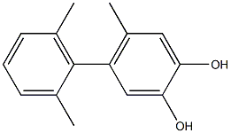 5-Methyl-4-(2,6-dimethylphenyl)benzene-1,2-diol Struktur