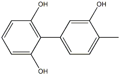 4'-Methyl-1,1'-biphenyl-2,3',6-triol Struktur