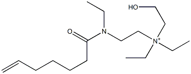 2-[N-Ethyl-N-(6-heptenoyl)amino]-N,N-diethyl-N-(2-hydroxyethyl)ethanaminium Struktur