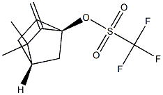 (1S,4S)-1-(Trifluoromethylsulfonyloxy)-3,3-dimethyl-2-methylenebicyclo[2.2.1]heptane Struktur