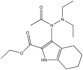 3-[(Diethylamino)acetylamino]-4,5,6,7-tetrahydro-1H-indole-2-carboxylic acid ethyl ester Struktur