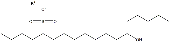 13-Hydroxyoctadecane-5-sulfonic acid potassium salt Struktur