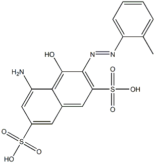 5-Amino-4-hydroxy-3-(o-methylphenylazo)-2,7-naphthalenedisulfonic acid Struktur