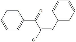 (E)-2-Chloro-1,3-diphenyl-2-propen-1-one Struktur