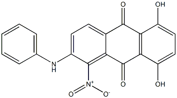 2-Anilino-5,8-dihydroxy-1-nitroanthraquinone Struktur