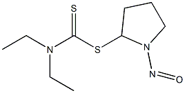 Diethyldithiocarbamic acid 1-nitroso-2-pyrrolidinyl ester Struktur