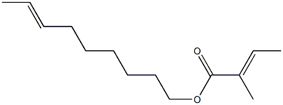 (E)-2-Methyl-2-butenoic acid 7-nonenyl ester Struktur