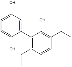 3',6'-Diethyl-1,1'-biphenyl-2,2',5-triol Struktur