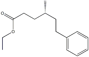 [R,(+)]-4-Methyl-6-phenylhexanoic acid ethyl ester Struktur