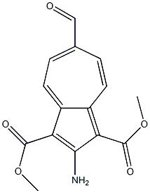 2-Amino-6-formylazulene-1,3-dicarboxylic acid dimethyl ester Struktur