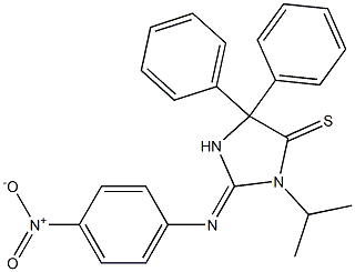 1-Isopropyl-2-(4-nitrophenylimino)-4,4-diphenylimidazolidine-5-thione Struktur