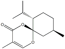 (6R,7S,10R)-7-Isopropyl-3,10-dimethyl-4-oxo-1,5-dioxaspiro[5.5]undec-2-ene Struktur