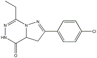 3,3a-Dihydro-2-(4-chlorophenyl)-7-ethylpyrazolo[1,5-d][1,2,4]triazin-4(5H)-one Struktur