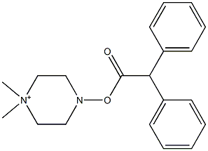 4-(Diphenylacetoxy)-1,1-dimethylpiperazin-1-ium Struktur