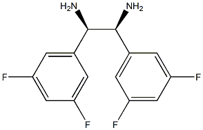 (1R,2S)-1,2-Bis(3,5-difluorophenyl)ethane-1,2-diamine Struktur