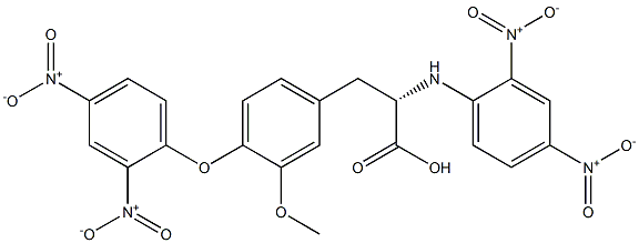 3-[4-(2,4-Dinitrophenoxy)-3-methoxyphenyl]-N-(2,4-dinitrophenyl)-L-alanine Struktur