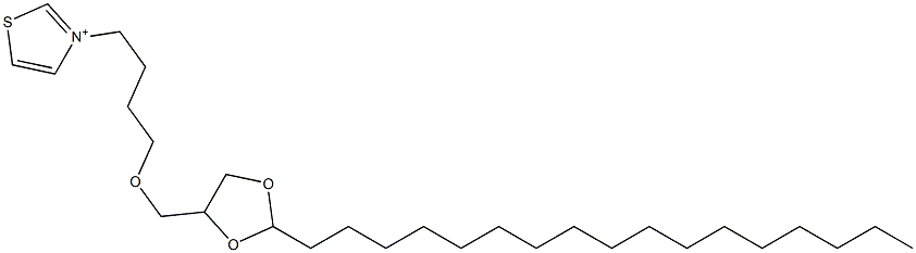 3-[4-(2-Heptadecyl-1,3-dioxolan-4-ylmethoxy)butyl]thiazolium Struktur