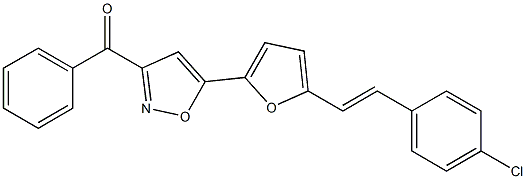 3-Benzoyl-5-[5-[2-(4-chlorophenyl)ethenyl]furan-2-yl]isoxazole Struktur