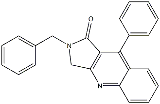 2-Benzyl-2,3-dihydro-9-phenyl-1H-pyrrolo[3,4-b]quinolin-1-one Struktur