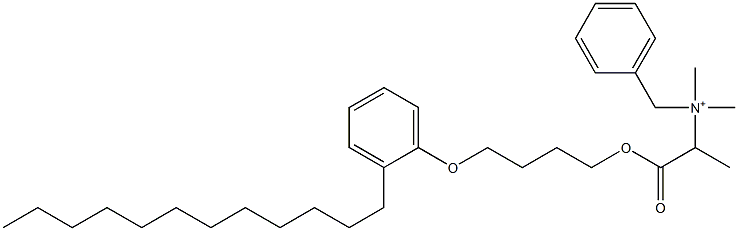 N,N-Dimethyl-N-benzyl-N-[1-[[4-(2-dodecylphenyloxy)butyl]oxycarbonyl]ethyl]aminium Struktur