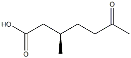 [R,(+)]-3-Methyl-6-oxoheptanoic acid Struktur