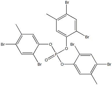 Phosphoric acid tris(2,4-dibromo-5-methylphenyl) ester Struktur