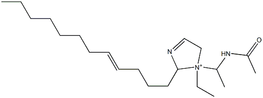 1-[1-(Acetylamino)ethyl]-2-(4-dodecenyl)-1-ethyl-3-imidazoline-1-ium Struktur