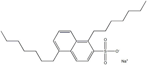 1,5-Diheptyl-2-naphthalenesulfonic acid sodium salt Struktur