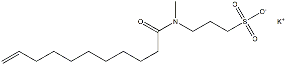 3-[N-(10-Undecenoyl)-N-methylamino]-1-propanesulfonic acid potassium salt Struktur