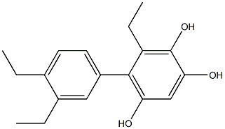 6-Ethyl-5-(3,4-diethylphenyl)benzene-1,2,4-triol Struktur