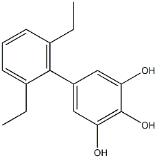 5-(2,6-Diethylphenyl)benzene-1,2,3-triol Struktur