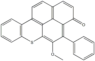 5-Methoxy-4-phenyl-3H-naphtho[2,1,8-mna]thioxanthen-3-one Struktur