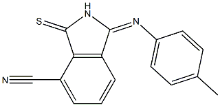 7-Cyano-2,3-dihydro-3-(4-methylphenylimino)-1H-isoindole-1-thione Struktur