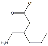 3-(Aminiomethyl)hexanoic acid anion Struktur