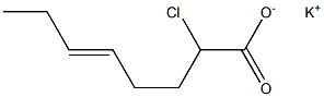 2-Chloro-5-octenoic acid potassium salt Struktur