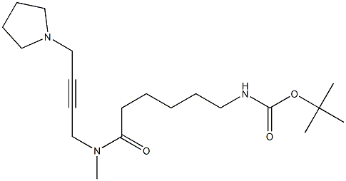 N-Methyl-N-[4-(1-pyrrolidinyl)-2-butynyl]-6-(Boc-amino)hexanamide Struktur