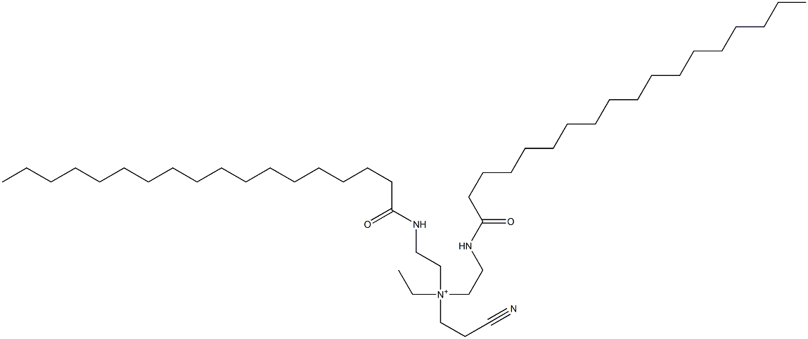 2-Cyano-N-ethyl-N,N-bis[2-[(1-oxooctadecyl)amino]ethyl]ethanaminium Struktur