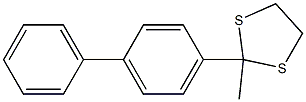 2-(4-Biphenylyl)-2-methyl-1,3-dithiolane Struktur