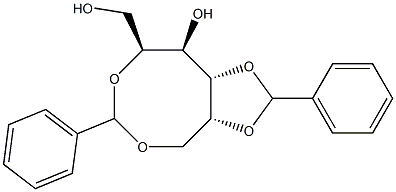 2-O,6-O:4-O,5-O-Dibenzylidene-D-glucitol Struktur