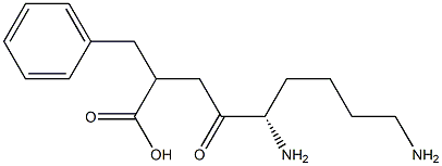 (5S)-5,9-Diamino-2-benzyl-4-oxononanoic acid Struktur