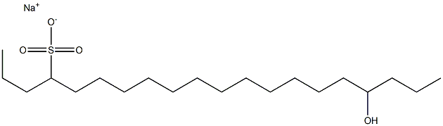 17-Hydroxyicosane-4-sulfonic acid sodium salt Struktur