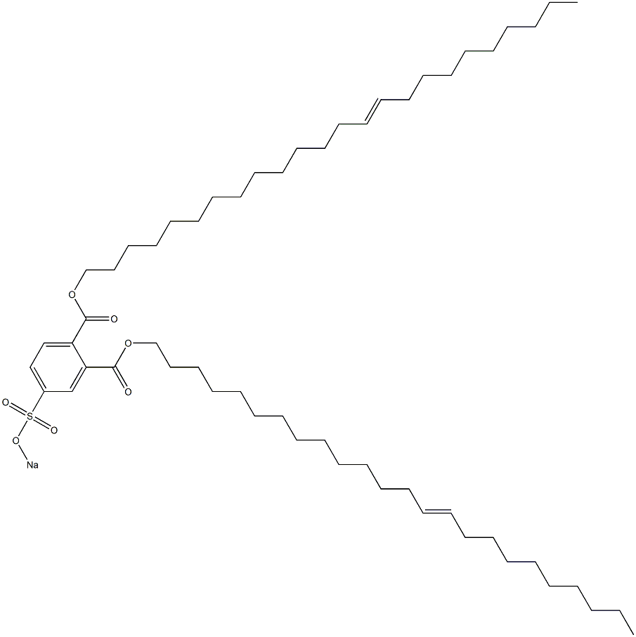 4-(Sodiosulfo)phthalic acid di(14-tetracosenyl) ester Struktur