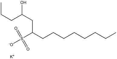 4-Hydroxytetradecane-6-sulfonic acid potassium salt Struktur