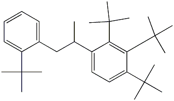 2-(2,3,4-Tri-tert-butylphenyl)-1-(2-tert-butylphenyl)propane Struktur