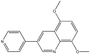 5,8-Dimethoxy-3-(4-pyridyl)quinoline Struktur