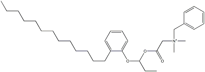 N,N-Dimethyl-N-benzyl-N-[[[1-(2-tridecylphenyloxy)propyl]oxycarbonyl]methyl]aminium Struktur