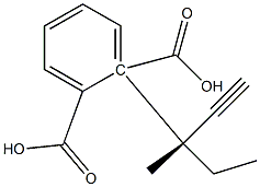 (+)-Phthalic acid hydrogen 1-[(S)-3-methyl-1-pentyne-3-yl] ester Struktur