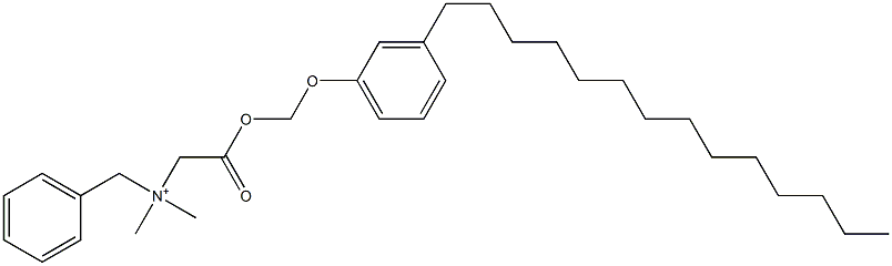 N,N-Dimethyl-N-benzyl-N-[[[(3-tetradecylphenyloxy)methyl]oxycarbonyl]methyl]aminium Struktur