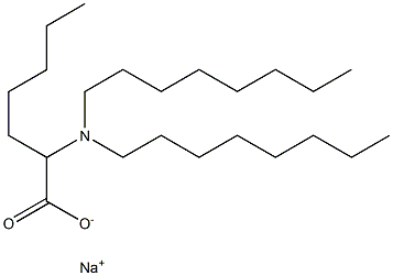 2-(Dioctylamino)heptanoic acid sodium salt Struktur